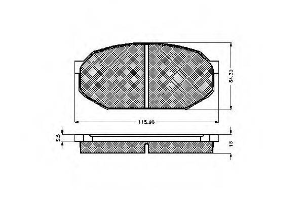 SPIDAN 30189 Комплект гальмівних колодок, дискове гальмо