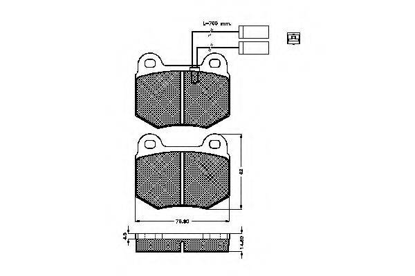 SPIDAN 32123 Комплект гальмівних колодок, дискове гальмо