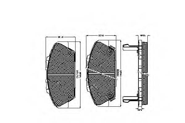 SPIDAN 32694 Комплект гальмівних колодок, дискове гальмо
