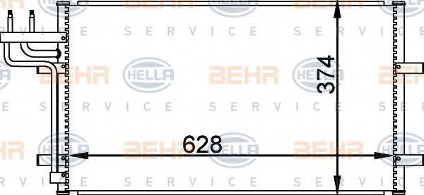 BEHR HELLA SERVICE 8FC351301731 Конденсатор, кондиціонер