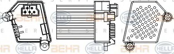 BEHR HELLA SERVICE 5HL351311521 Регулятор, вентилятор салону