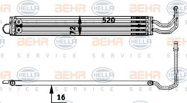 BEHR HELLA SERVICE 8MO376726341 Олійний радіатор, рульове керування