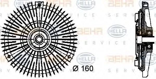 BEHR HELLA SERVICE 8MV376732451 Зчеплення, вентилятор радіатора