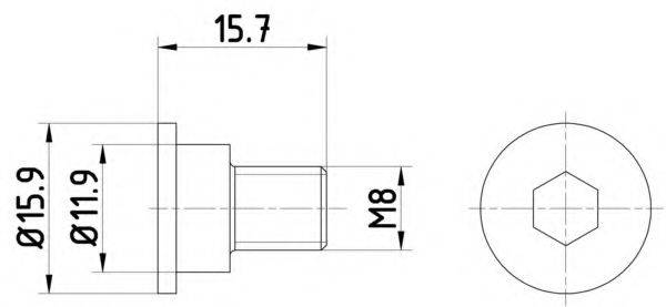 PAGID TPM0003 Болт, диск гальмівного механізму