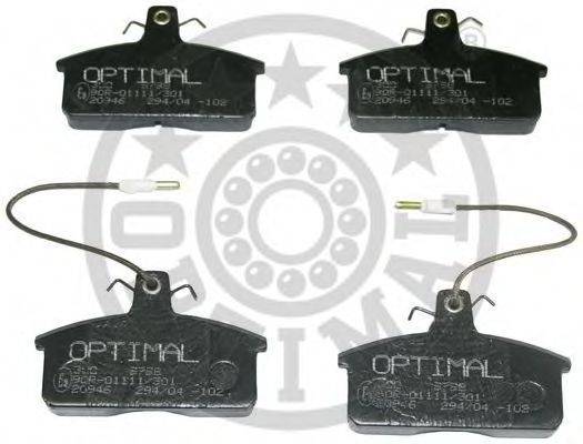 OPTIMAL 9798 Комплект гальмівних колодок, дискове гальмо