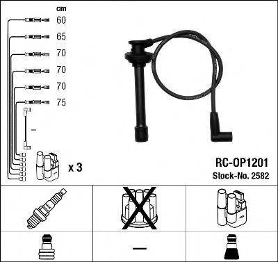 NGK 2582 Комплект дротів запалювання