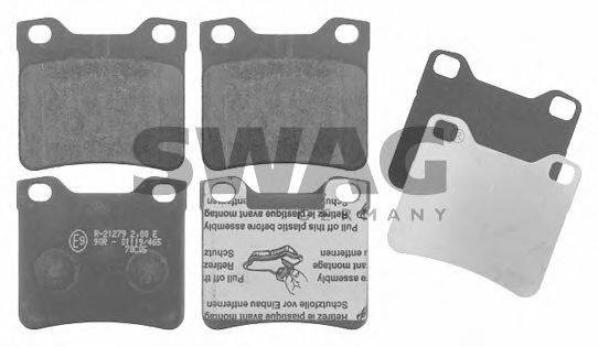 SWAG 62916219 Комплект гальмівних колодок, дискове гальмо