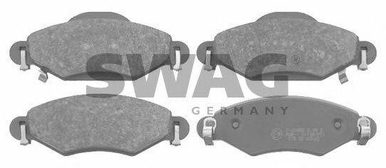 SWAG 81916576 Комплект гальмівних колодок, дискове гальмо