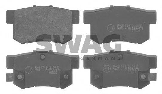 SWAG 85916775 Комплект гальмівних колодок, дискове гальмо