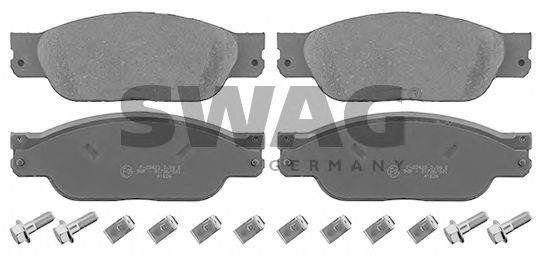 SWAG 99116088 Комплект гальмівних колодок, дискове гальмо