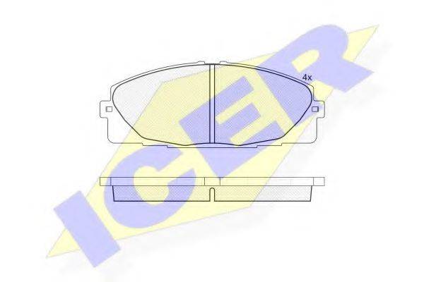 ICER 141931 Комплект гальмівних колодок, дискове гальмо