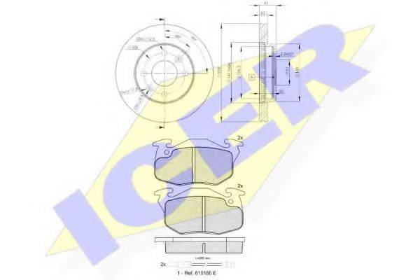 ICER 306336572 Комплект гальм, дисковий гальмівний механізм