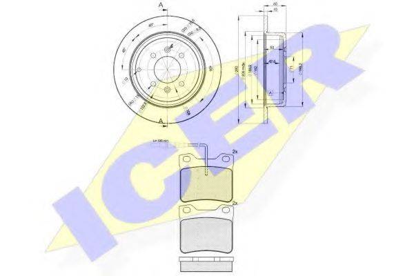 ICER 307874250 Комплект гальм, дисковий гальмівний механізм