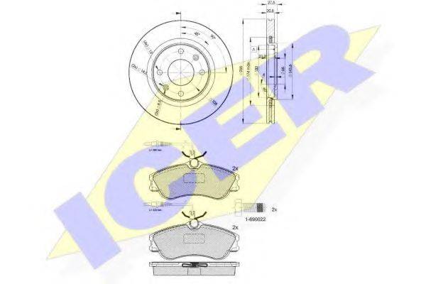 ICER 311364697 Комплект гальм, дисковий гальмівний механізм