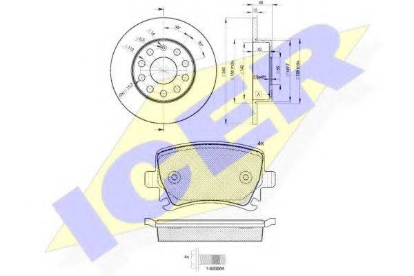 ICER 316005310 Комплект гальм, дисковий гальмівний механізм