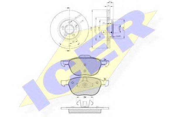 ICER 316173937 Комплект гальм, дисковий гальмівний механізм