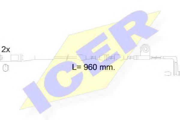 ICER 610553EC Сигналізатор, знос гальмівних колодок