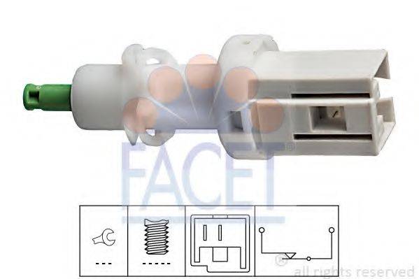 FACET 71068 Вимикач ліхтаря сигналу гальмування; Вимикач, привід зчеплення (Tempomat)
