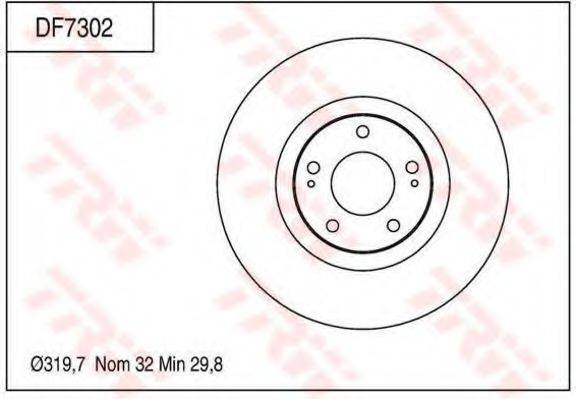 TRW DF7302 гальмівний диск
