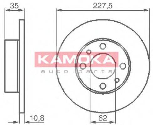 KAMOKA 103166 гальмівний диск