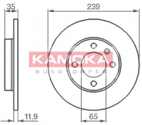 KAMOKA 103206 гальмівний диск