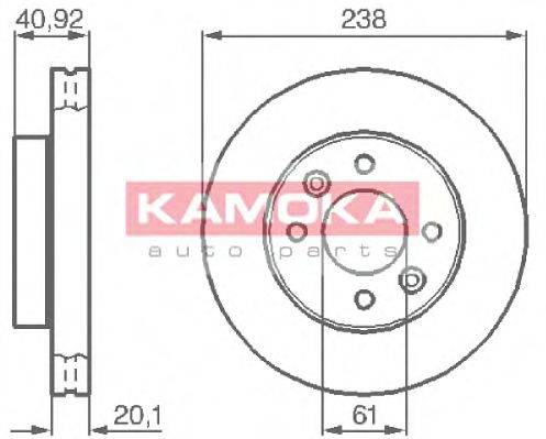 KAMOKA 103316 гальмівний диск