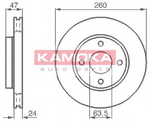 KAMOKA 103728 гальмівний диск