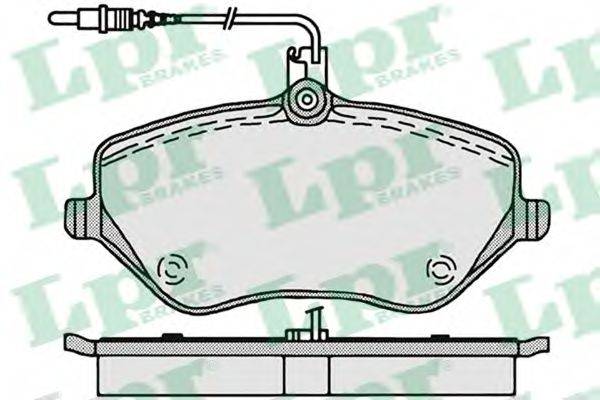 LPR 05P1202 Комплект гальмівних колодок, дискове гальмо
