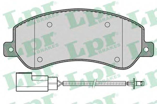 LPR 05P1260 Комплект гальмівних колодок, дискове гальмо