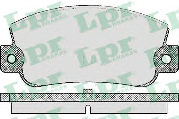 LPR 05P410 Комплект гальмівних колодок, дискове гальмо