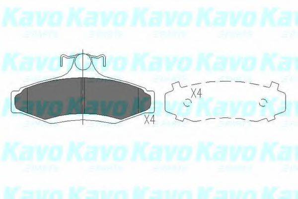 KAVO PARTS KBP1006 Комплект гальмівних колодок, дискове гальмо