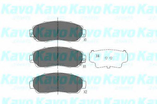 KAVO PARTS KBP2046 Комплект гальмівних колодок, дискове гальмо