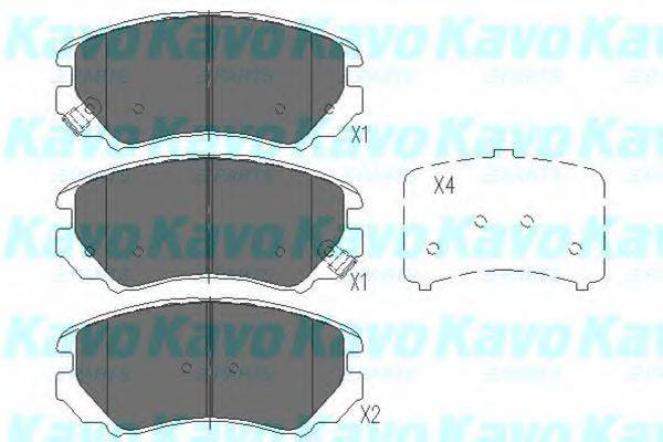 KAVO PARTS KBP3008 Комплект гальмівних колодок, дискове гальмо
