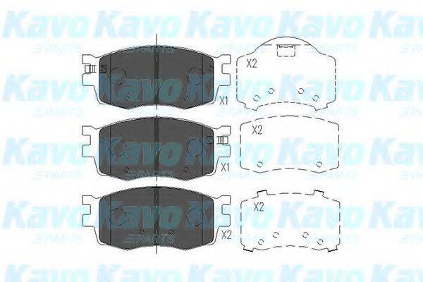 KAVO PARTS KBP3022 Комплект гальмівних колодок, дискове гальмо