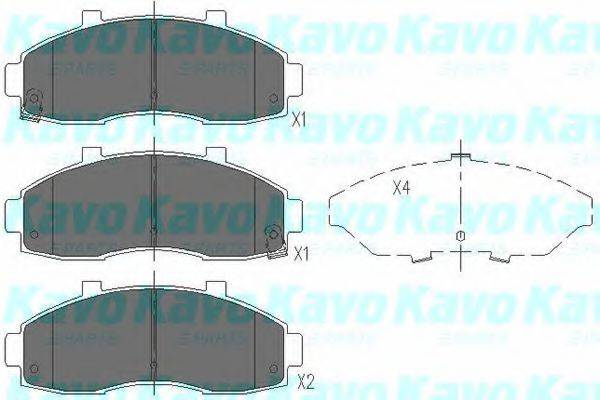 KAVO PARTS KBP4010 Комплект гальмівних колодок, дискове гальмо