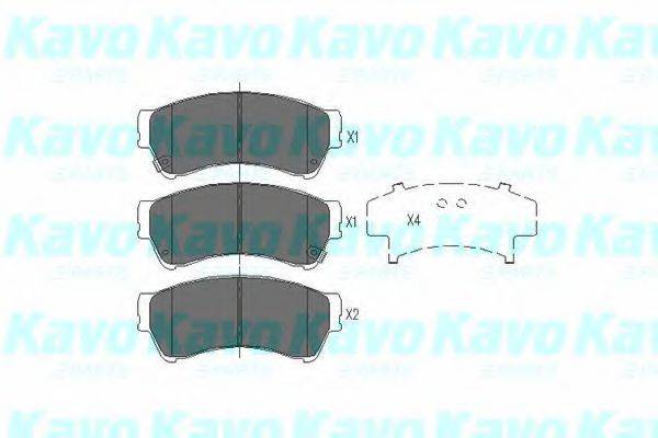 KAVO PARTS KBP4557 Комплект гальмівних колодок, дискове гальмо