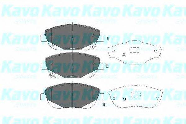 KAVO PARTS KBP9108 Комплект гальмівних колодок, дискове гальмо