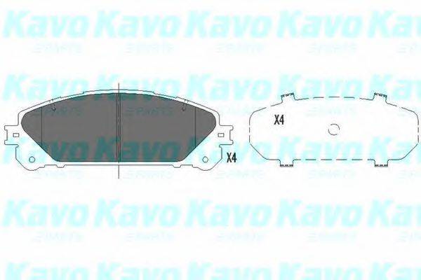 KAVO PARTS KBP9116 Комплект гальмівних колодок, дискове гальмо