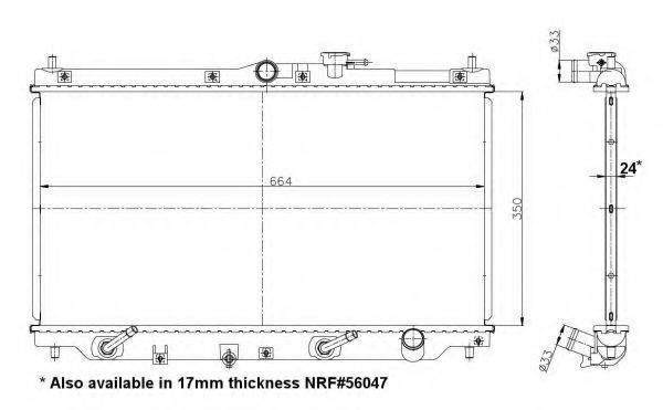 NRF 517722 Радіатор, охолодження двигуна