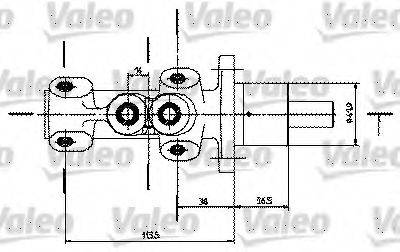 VALEO 350725 головний гальмівний циліндр