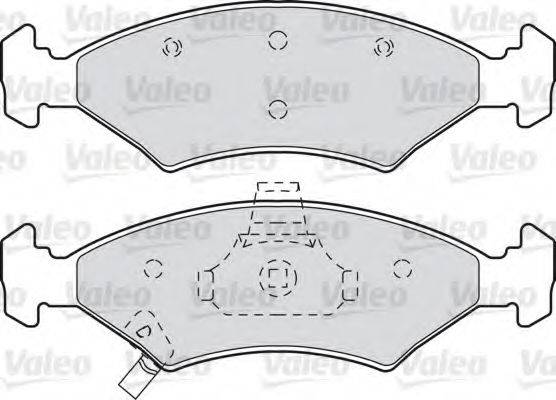 VALEO 598989 Комплект гальмівних колодок, дискове гальмо