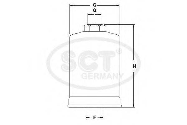 SCT GERMANY ST727 Паливний фільтр
