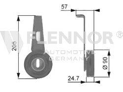 FLENNOR FS22910 Натяжний ролик, полікліновий ремінь