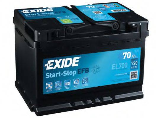 EXIDE EL700 Стартерна акумуляторна батарея; Стартерна акумуляторна батарея