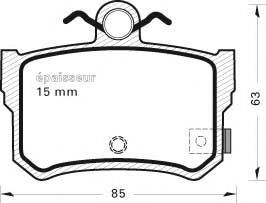 MGA 524 Комплект гальмівних колодок, дискове гальмо
