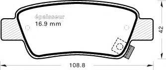MGA 921 Комплект гальмівних колодок, дискове гальмо