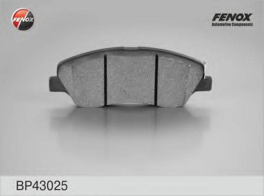 FENOX BP43025 Комплект гальмівних колодок, дискове гальмо