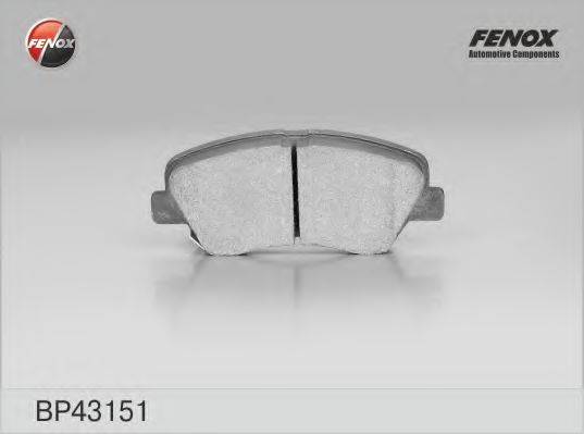 FENOX BP43151 Комплект гальмівних колодок, дискове гальмо