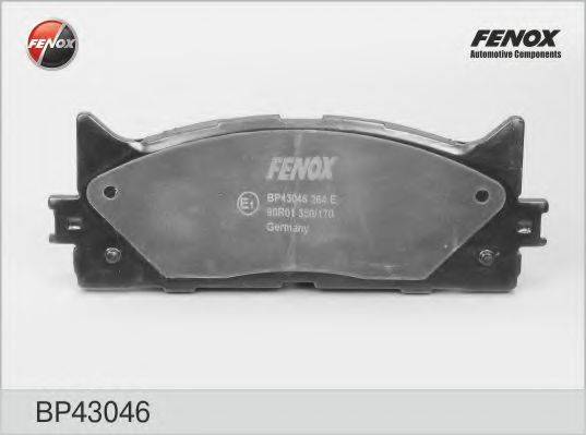 FENOX BP43046 Комплект гальмівних колодок, дискове гальмо