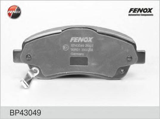 FENOX BP43049 Комплект гальмівних колодок, дискове гальмо